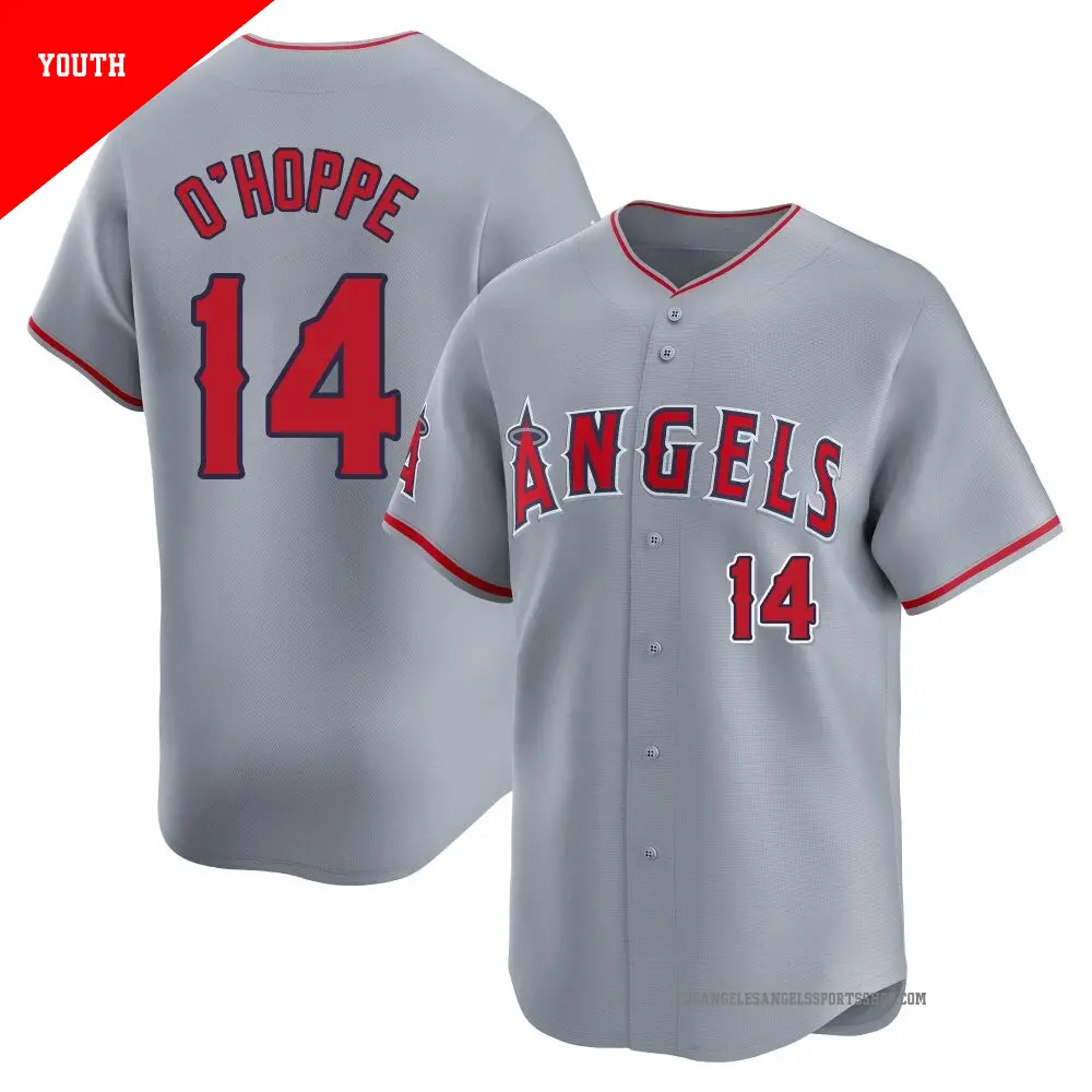 ANGELS O'HOPPE 14 レプリカユニフォーム Youth #14 Logan O'Hoppe Los Angeles Angels Cream Replica